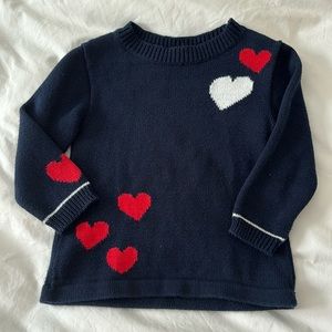 Florence Eiseman navy heart sweater size 4T EUC
